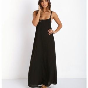 Acacia Moorea Long Slit Dress in Storm